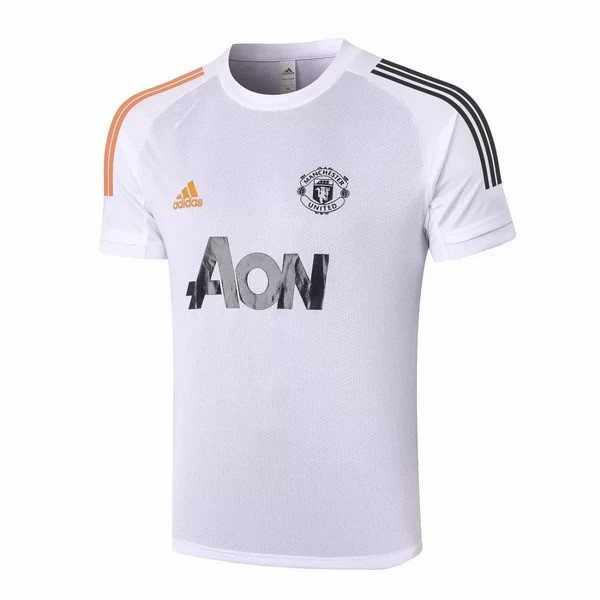 Entrenamiento Manchester United 2020-21 Blanco Naranja Negro